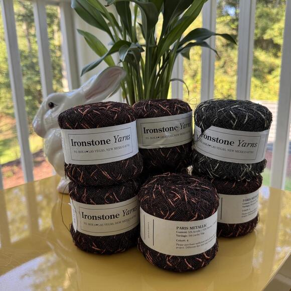 Ironstone Yarns Paris Metallic Craft Yarn Bundle of 7 - Picture 1 of 7